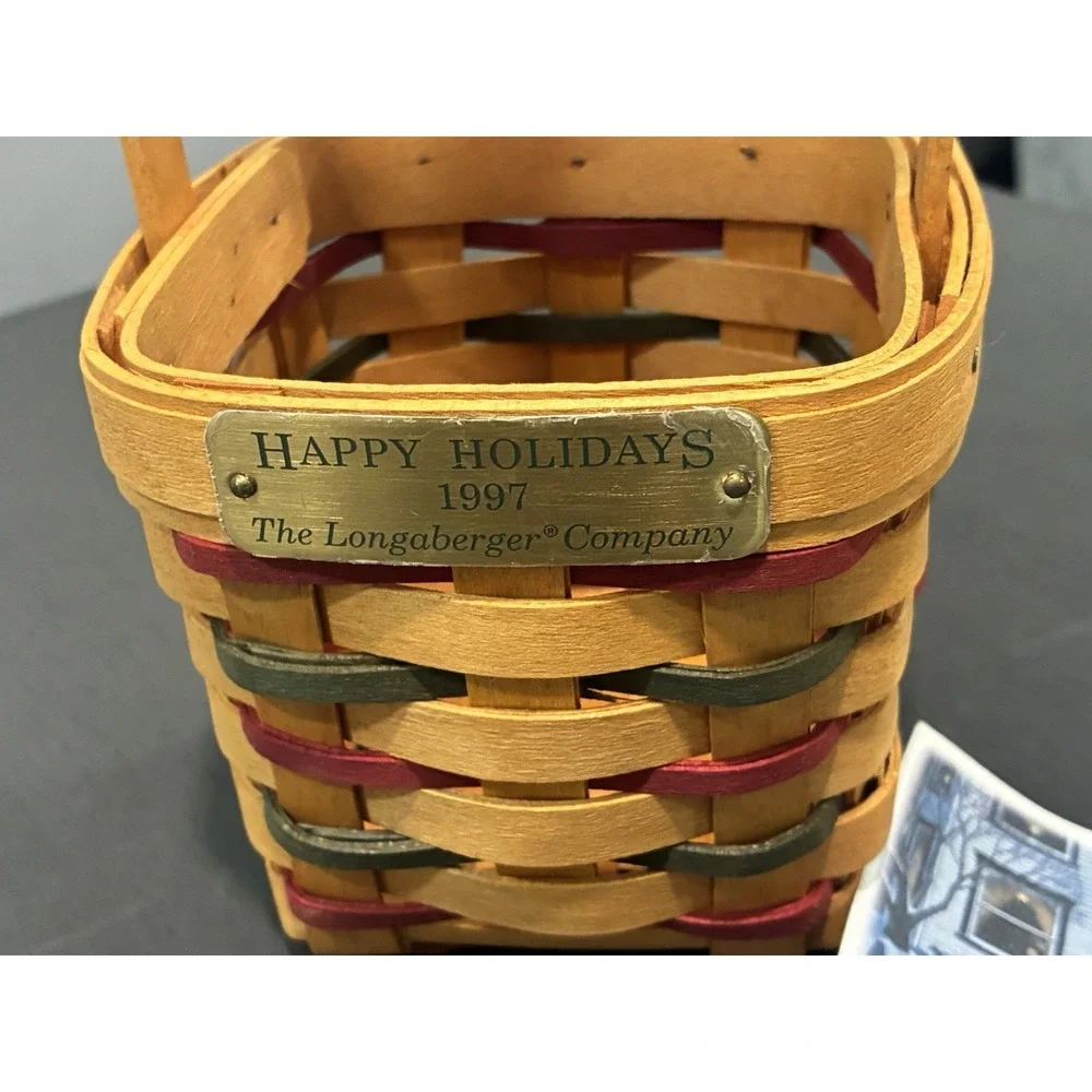 Vtg Longaberger Happy Holiday 1997 Basket Very Rare Signed Small Basket